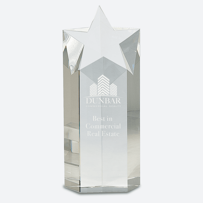 Clear Crystal Star Column