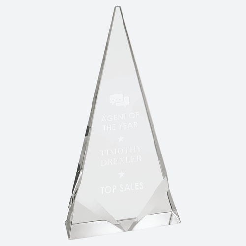 Crystal Triangle with Two Front Bevels