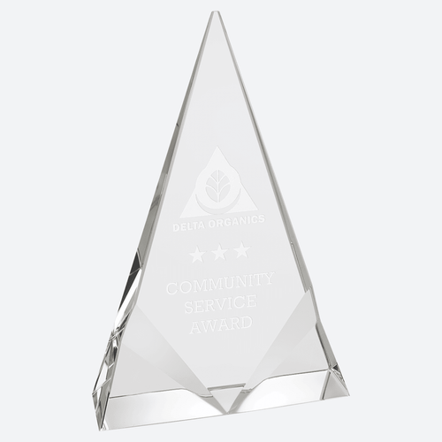 Crystal Triangle with Two Front Bevels