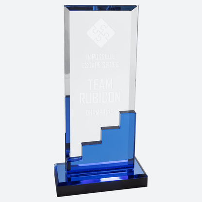 Crystal Blue Staircase with Blue Mirror Base