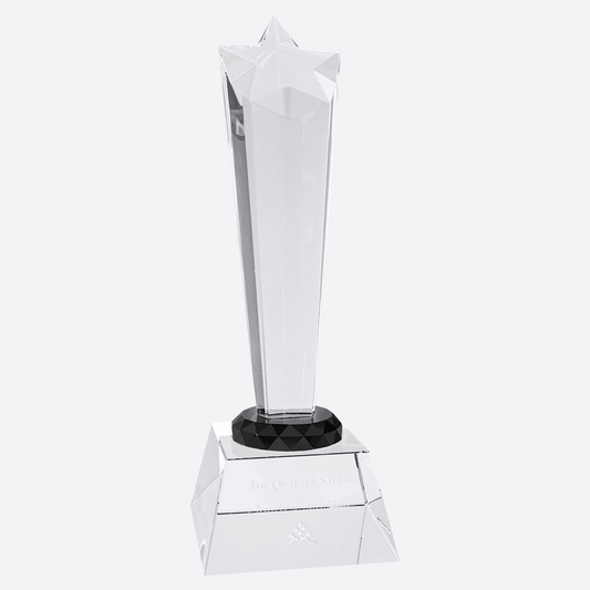 Crystal Rising Star with Clear Base