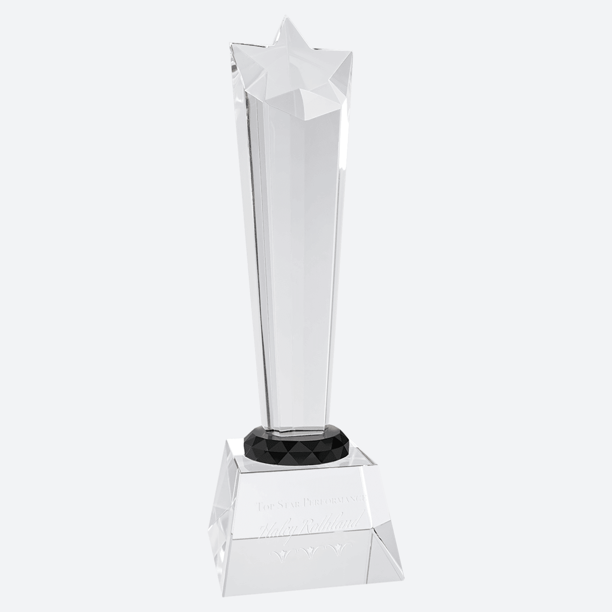 Crystal Rising Star with Clear Base