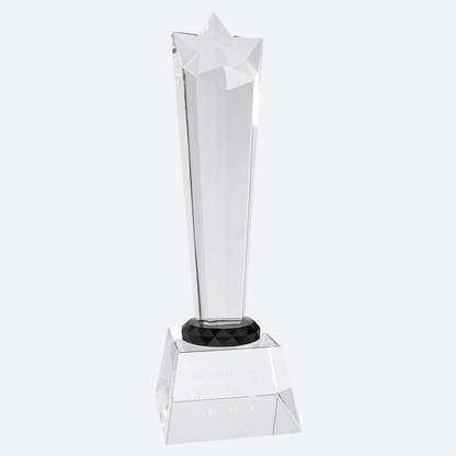 Crystal Rising Star with Clear Base