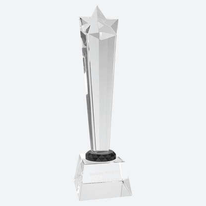 Crystal Rising Star with Clear Base