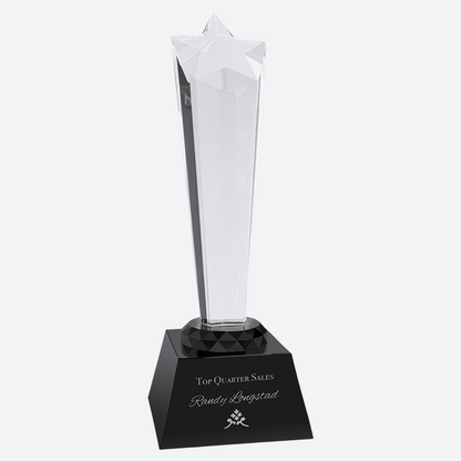Crystal Rising Star with Black Base