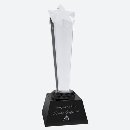 Crystal Rising Star with Black Base