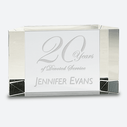 Clear Crystal Facet Block
