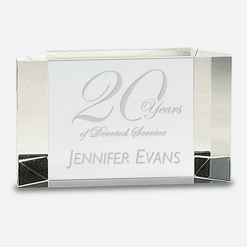 Clear Crystal Facet Block