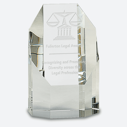 Clear Crystal Octagon Tower