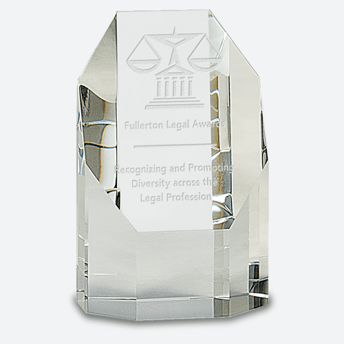 Clear Crystal Octagon Tower
