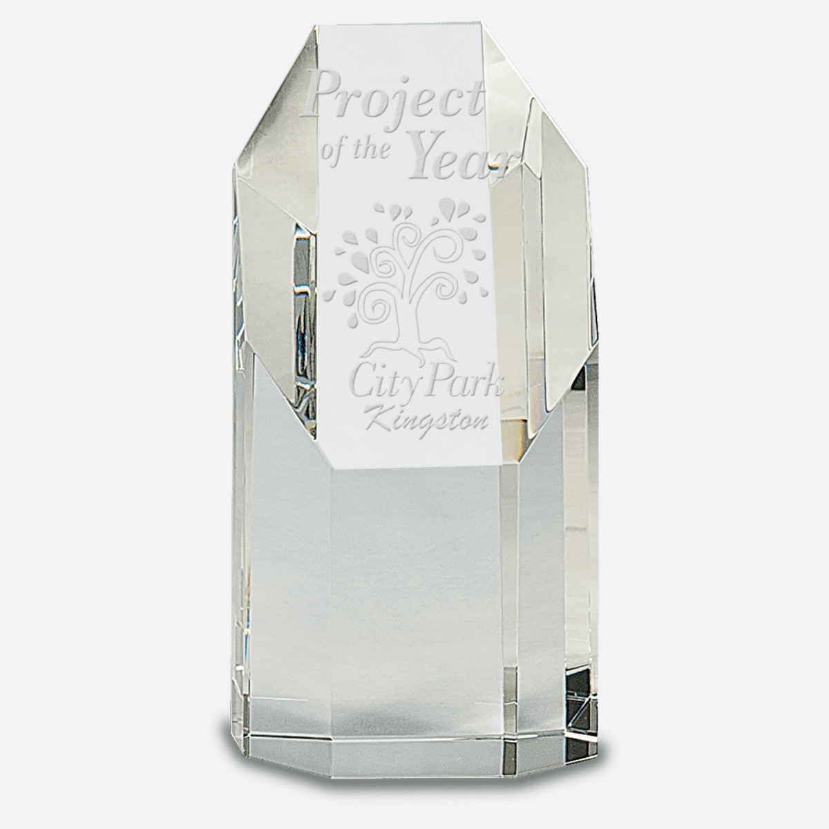 Clear Crystal Octagon Tower