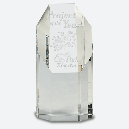 Clear Crystal Octagon Tower