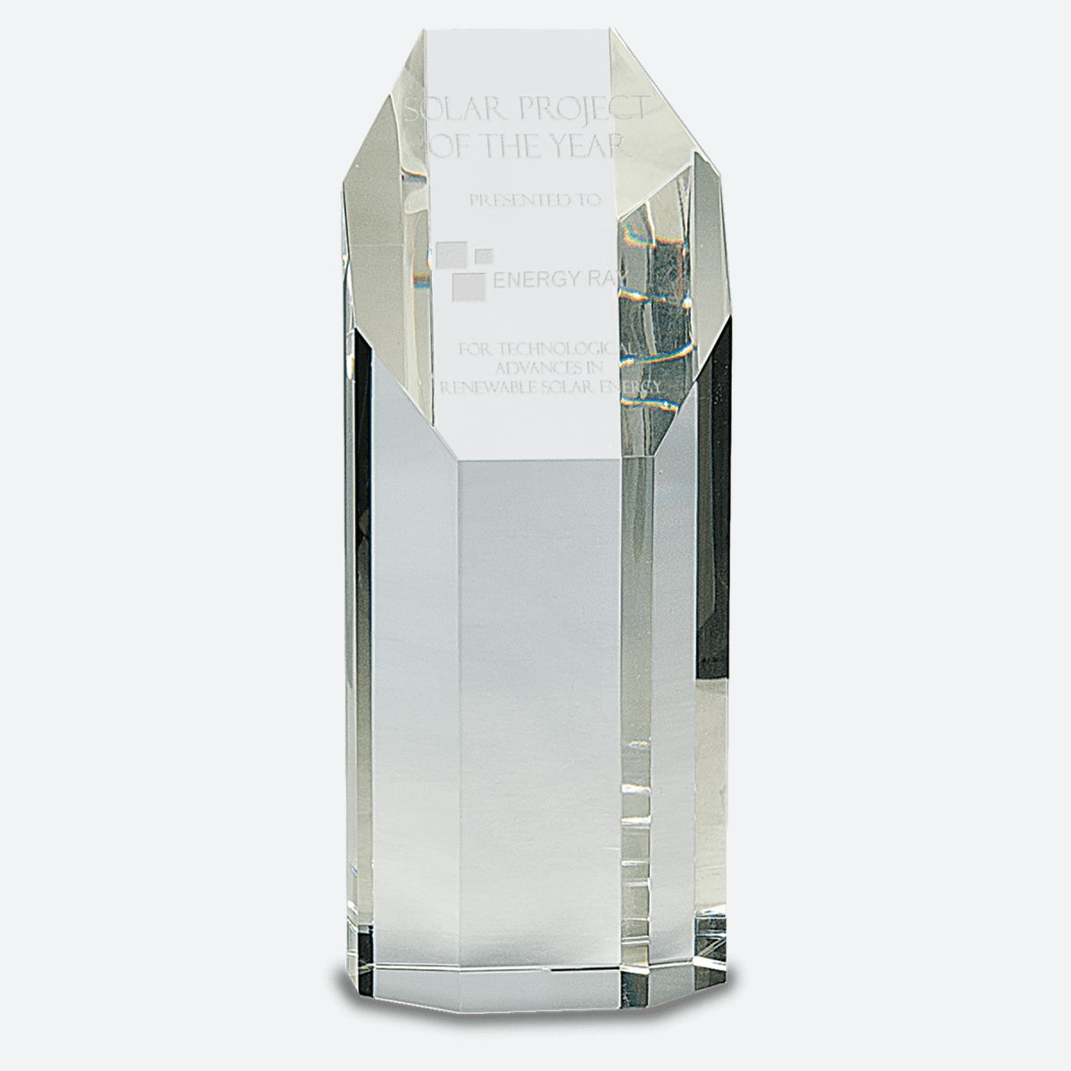 Clear Crystal Octagon Tower