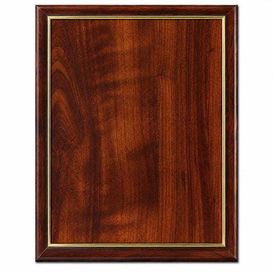 Cherry Finish Plaque with Gold Cove