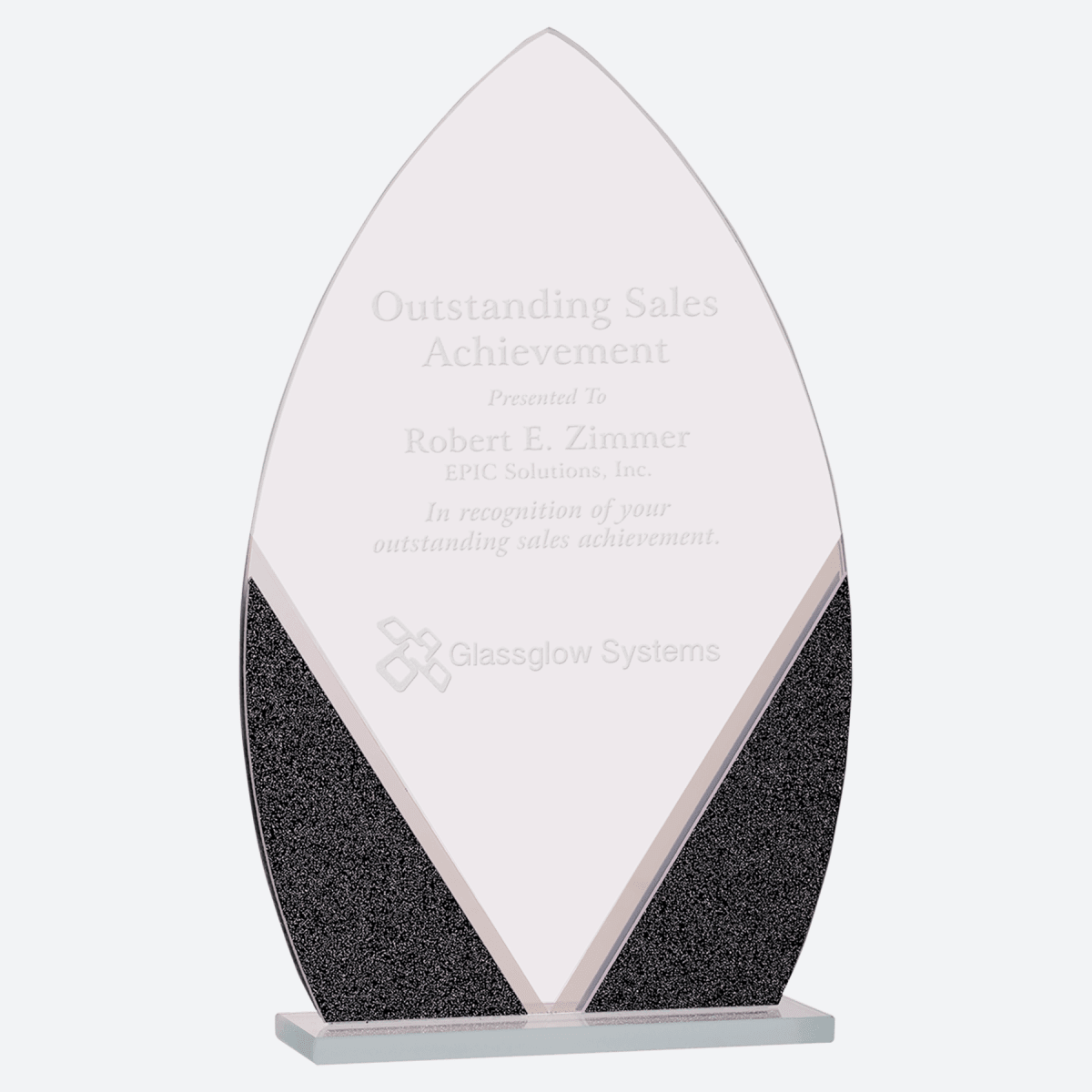 Oval Designer Glass Award