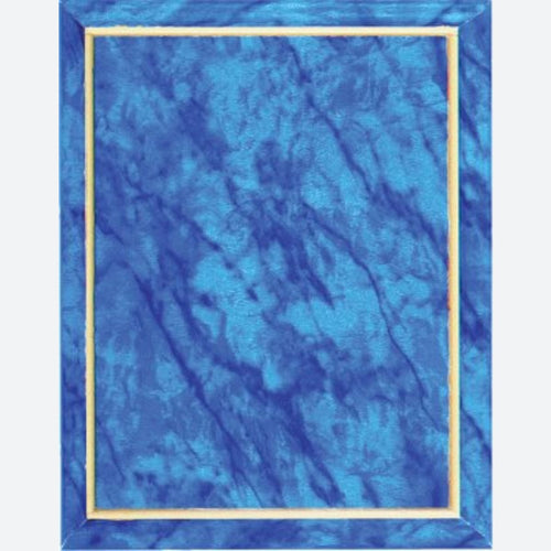 Blue Marble Finish Plaque with Gold Cove Edge
