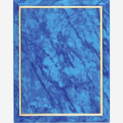 Blue Marble Finish Plaque with Gold Cove Edge