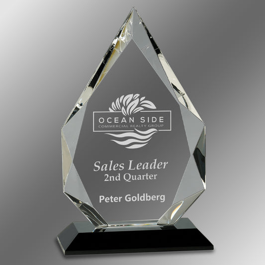 Diamond Crystal on Black Pedestal Base