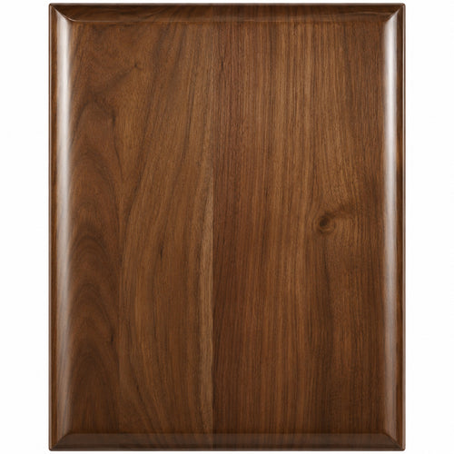 Elliptical Edge Square Corner Genuine Walnut Plaque