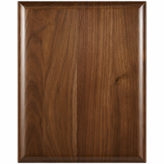 Elliptical Edge Square Corner Genuine Walnut Plaque