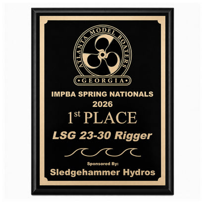 Engraved High Gloss Black Plaque