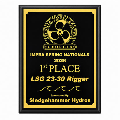 Engraved High Gloss Black Plaque