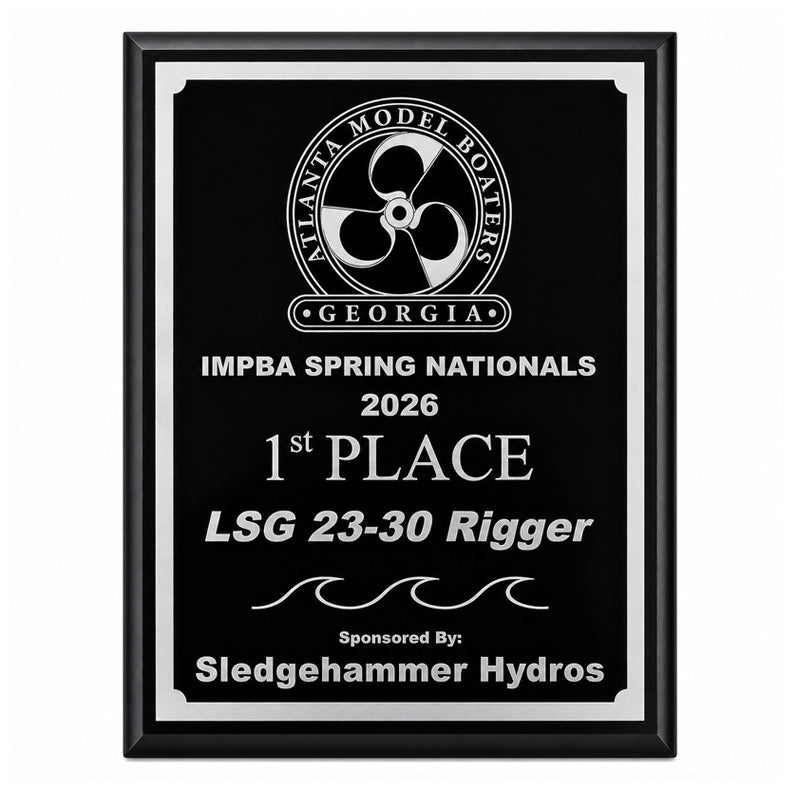 Engraved High Gloss Black Plaque