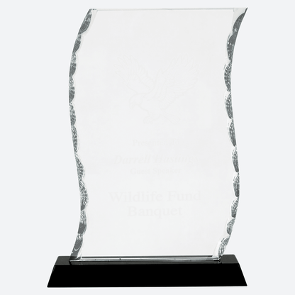 Scroll Facet Glass on Black Base