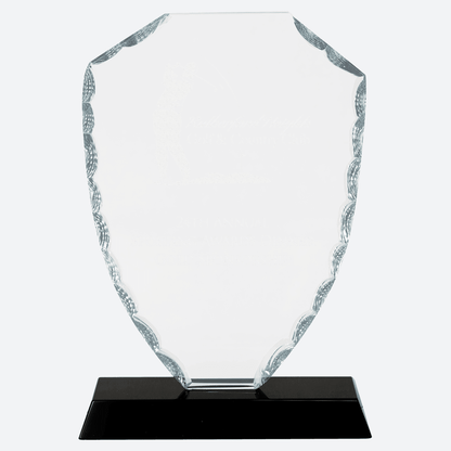 Shield Facet Glass on Black Base
