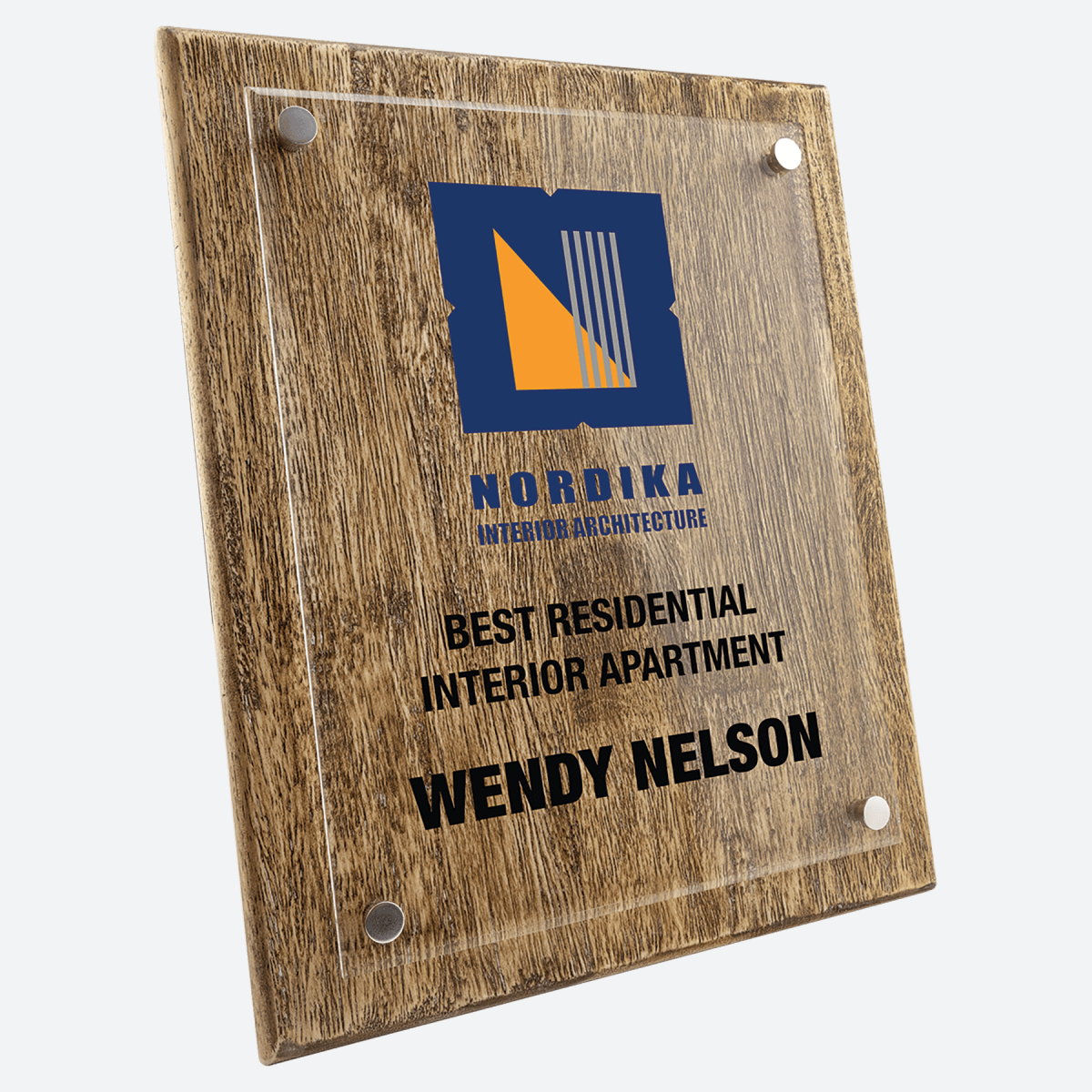 Barnwood Floating Acrylic Plaque