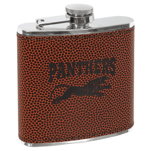 Football Leatherette Flask
