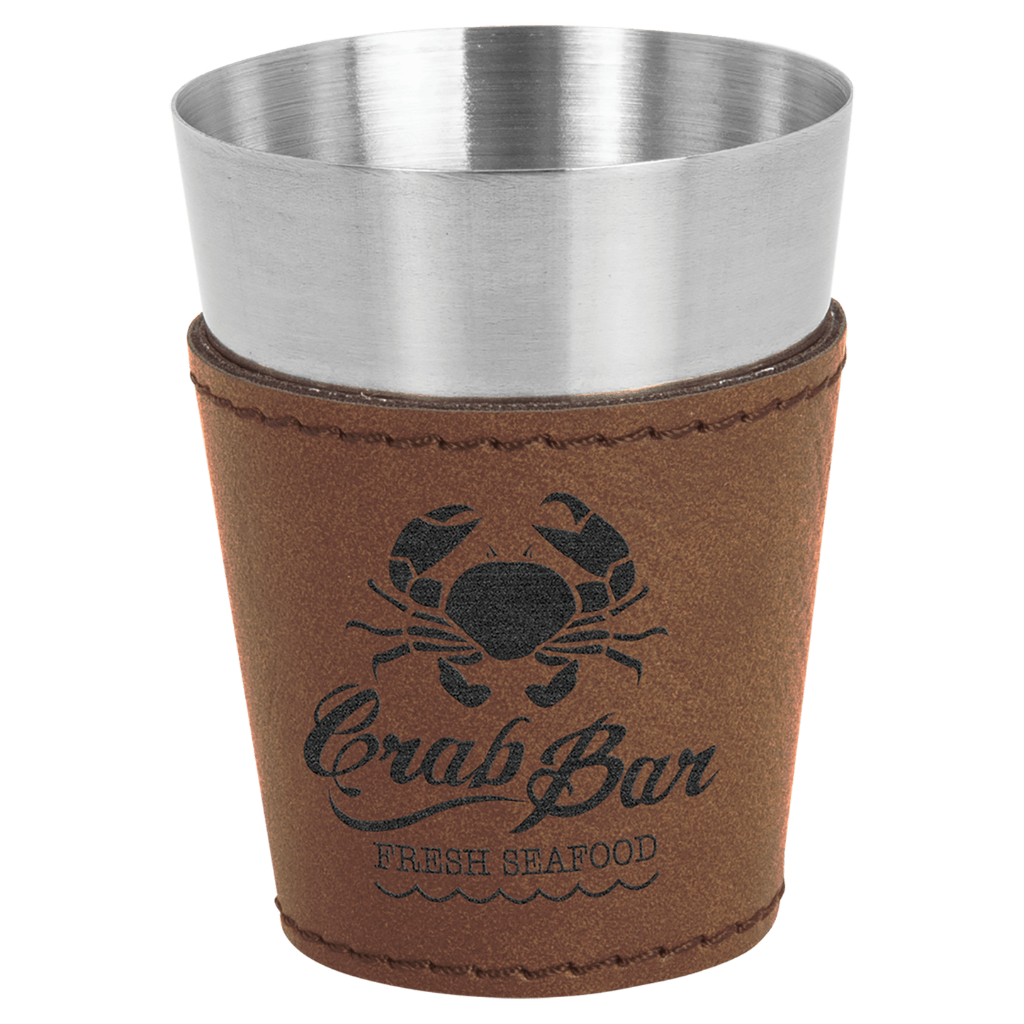 Leatherette and Shot Glass