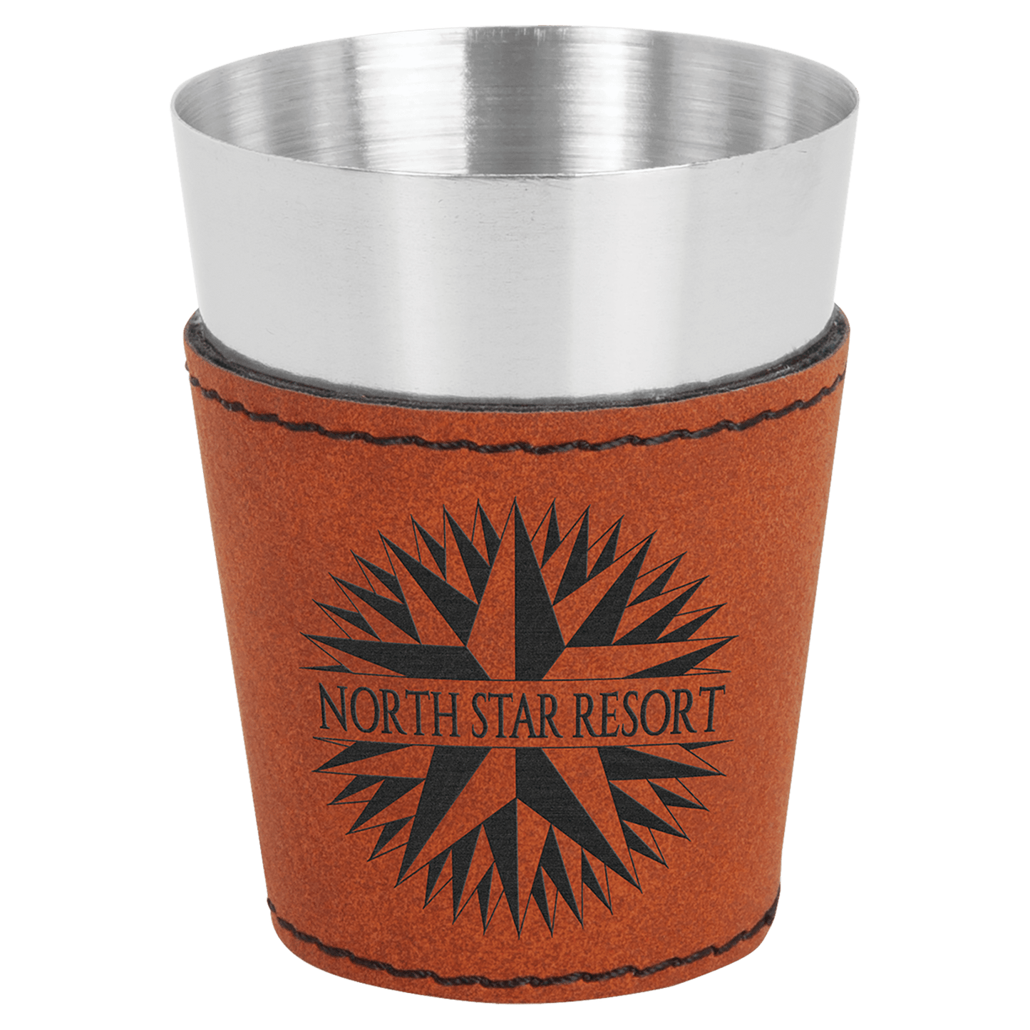 Leatherette and Shot Glass