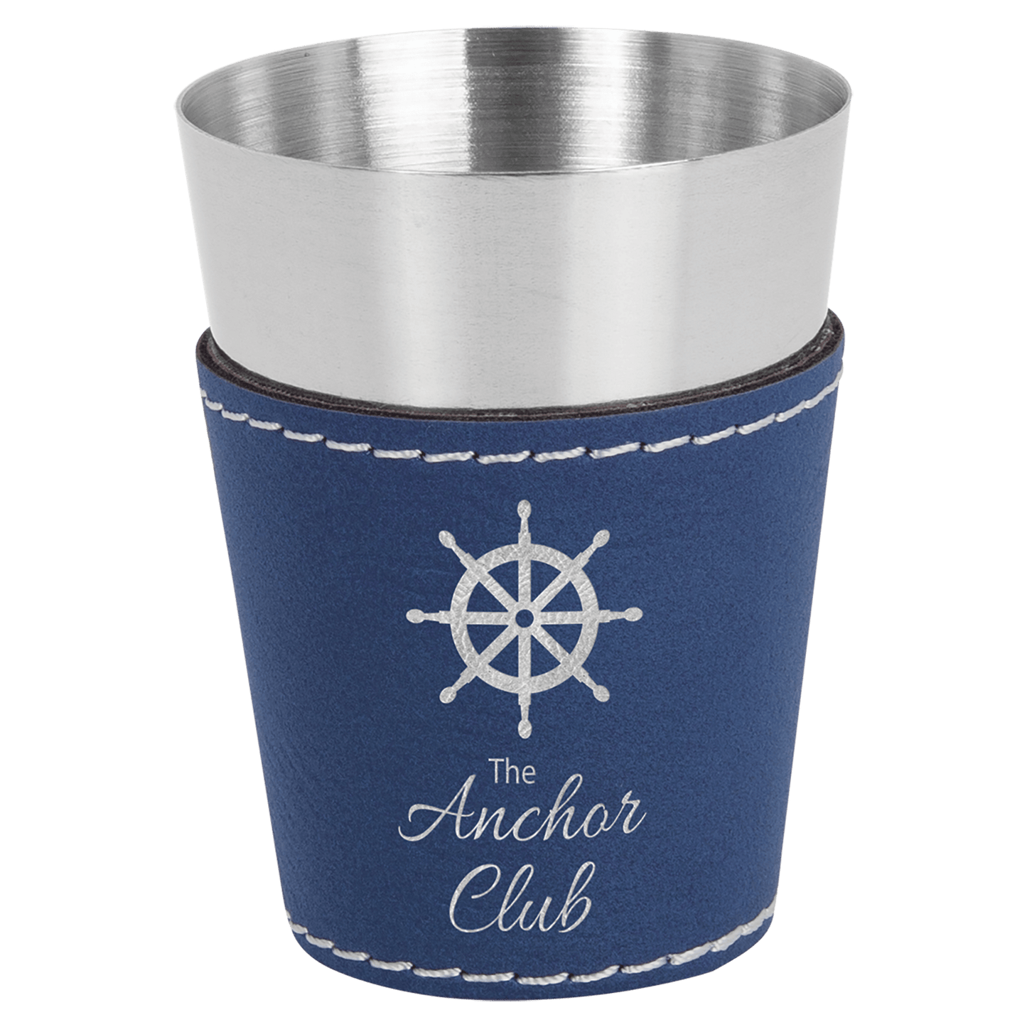 Leatherette and Shot Glass