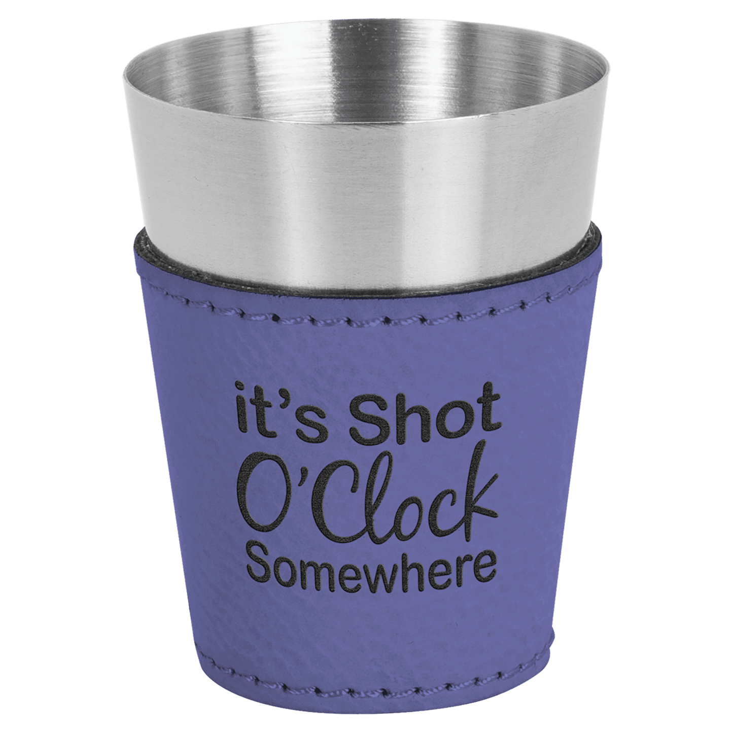 Leatherette and Shot Glass