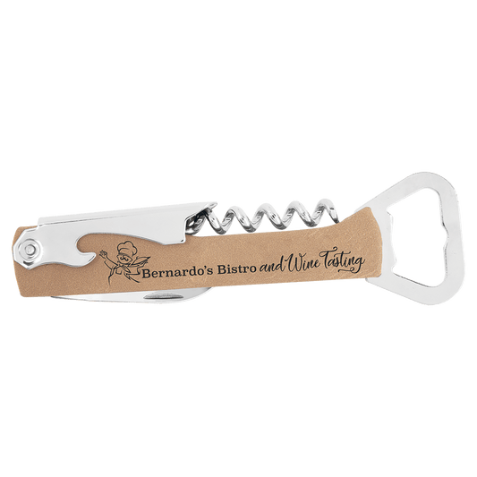 Leatherette Wine Bottle Opener