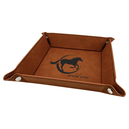 Leatherette Snap Up Tray with Snaps