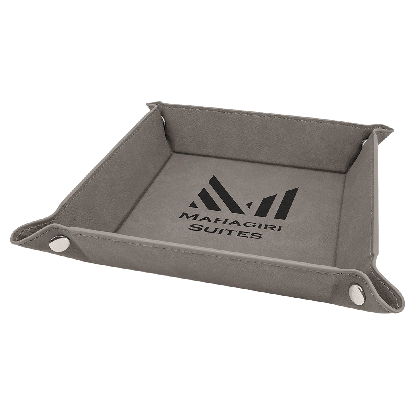 Leatherette Snap Up Tray with Snaps