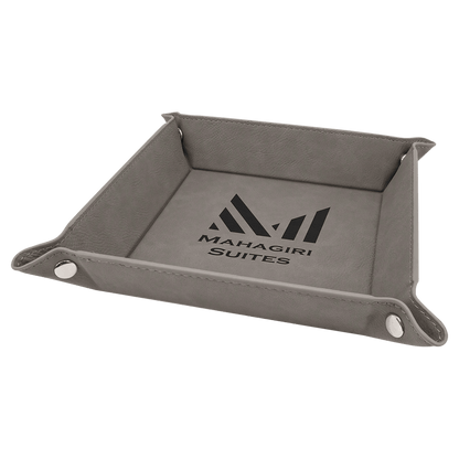 Leatherette Snap Up Tray with Snaps