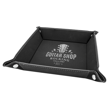 Leatherette Snap Up Tray with Snaps