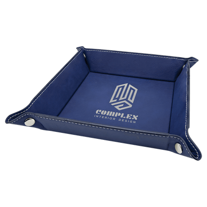 Leatherette Snap Up Tray with Snaps