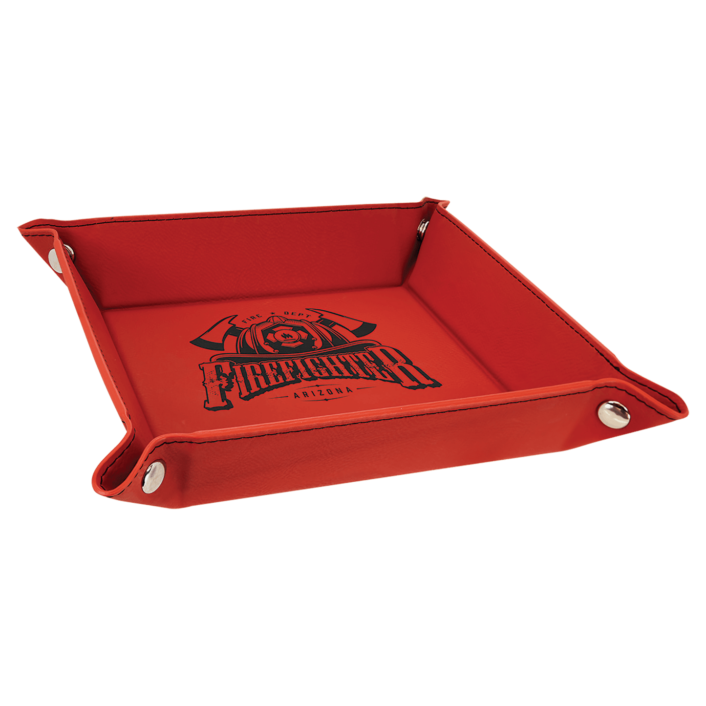 Leatherette Snap Up Tray with Snaps