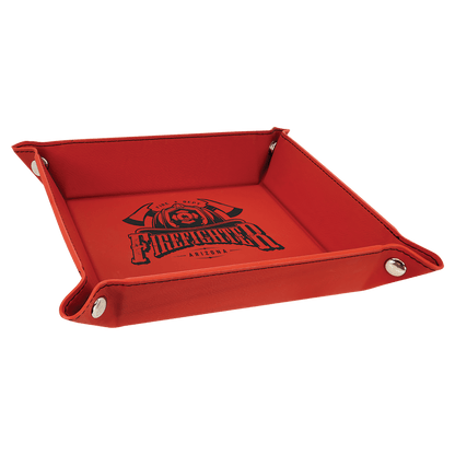 Leatherette Snap Up Tray with Snaps