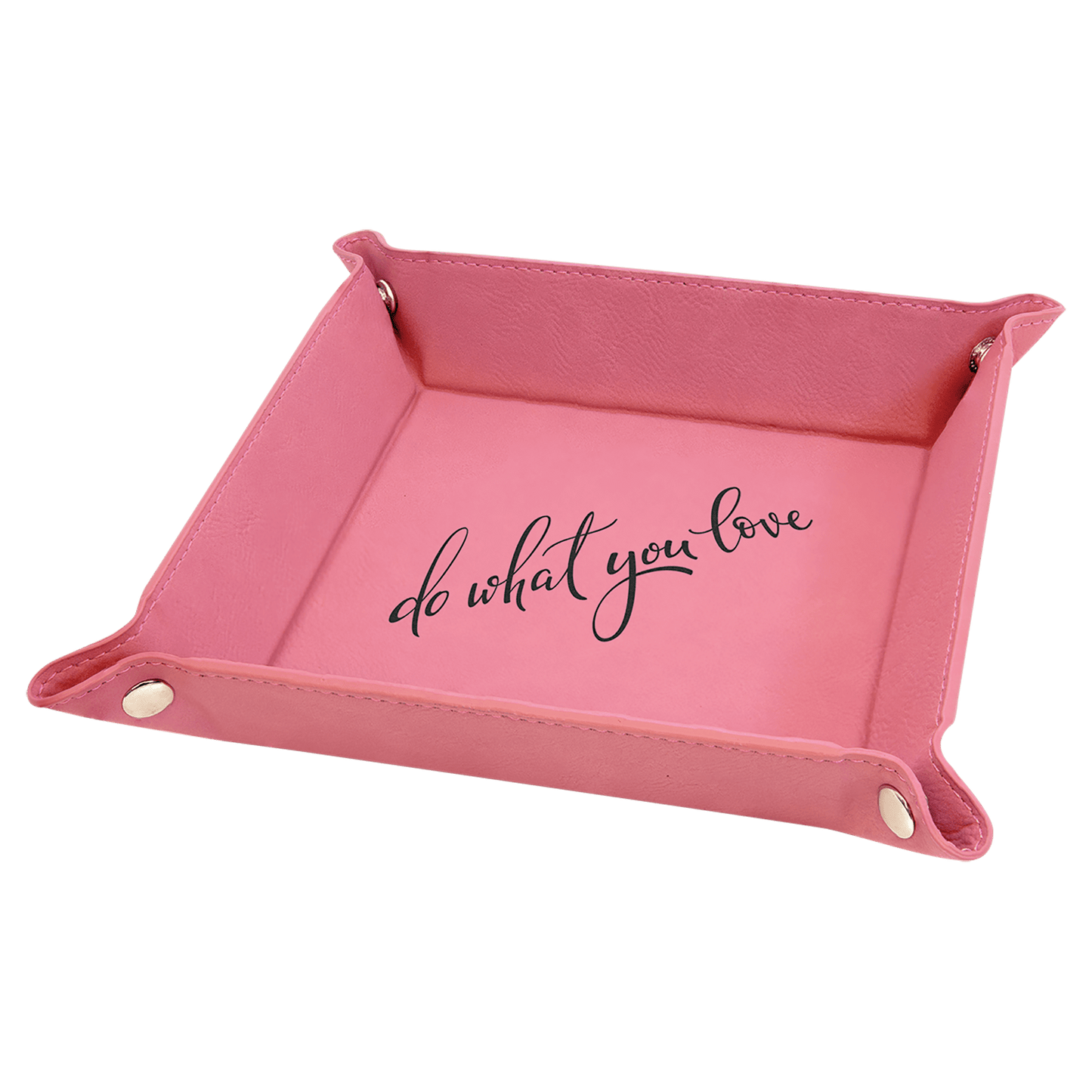 Leatherette Snap Up Tray with Snaps