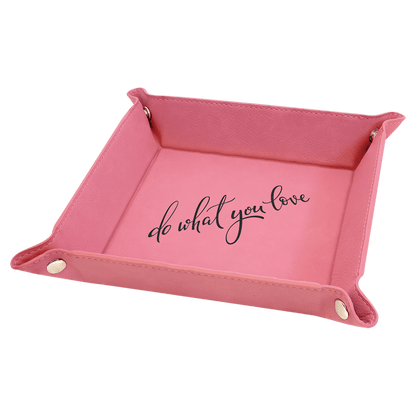 Leatherette Snap Up Tray with Snaps