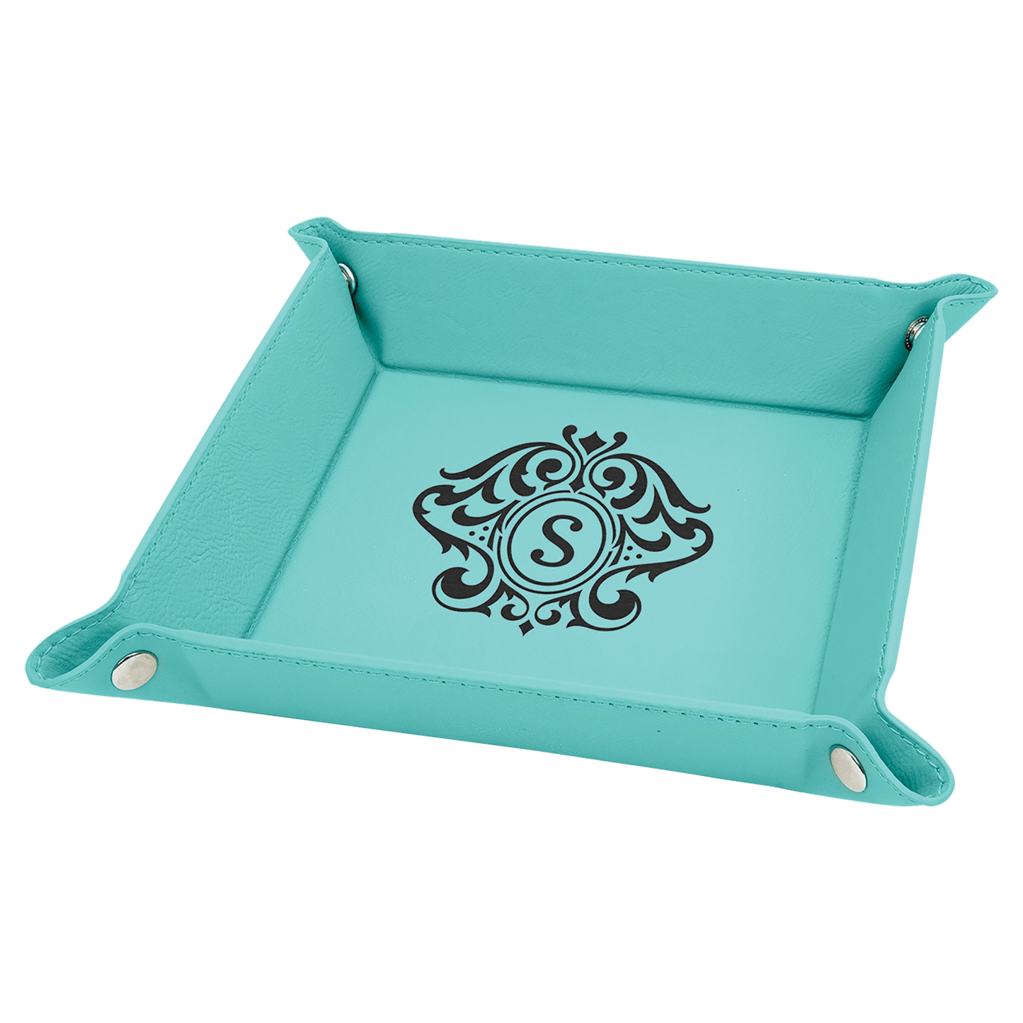 Leatherette Snap Up Tray with Snaps