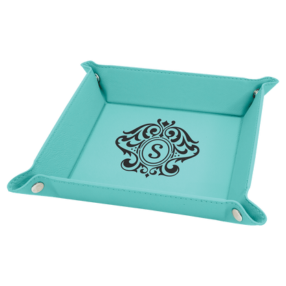 Leatherette Snap Up Tray with Snaps