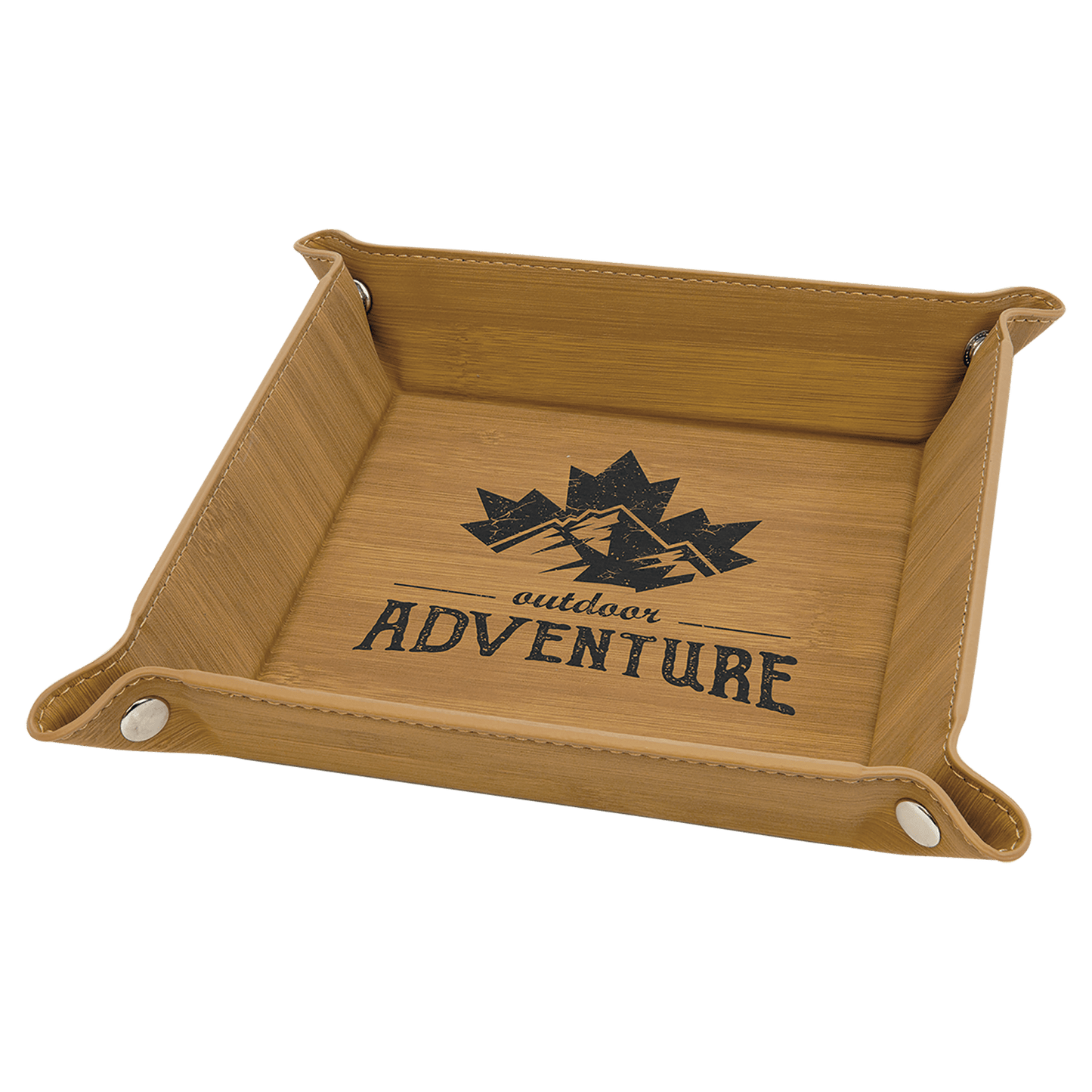 Leatherette Snap Up Tray with Snaps