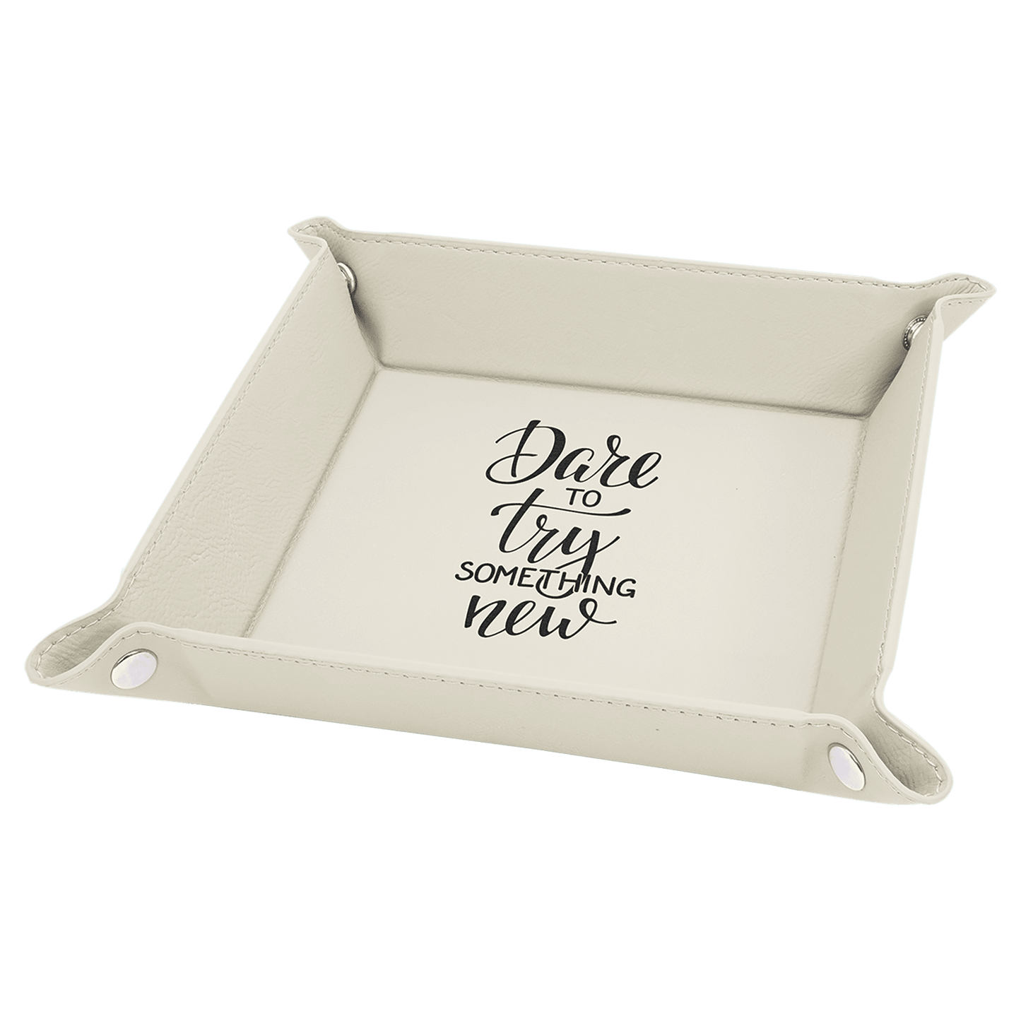 Leatherette Snap Up Tray with Snaps