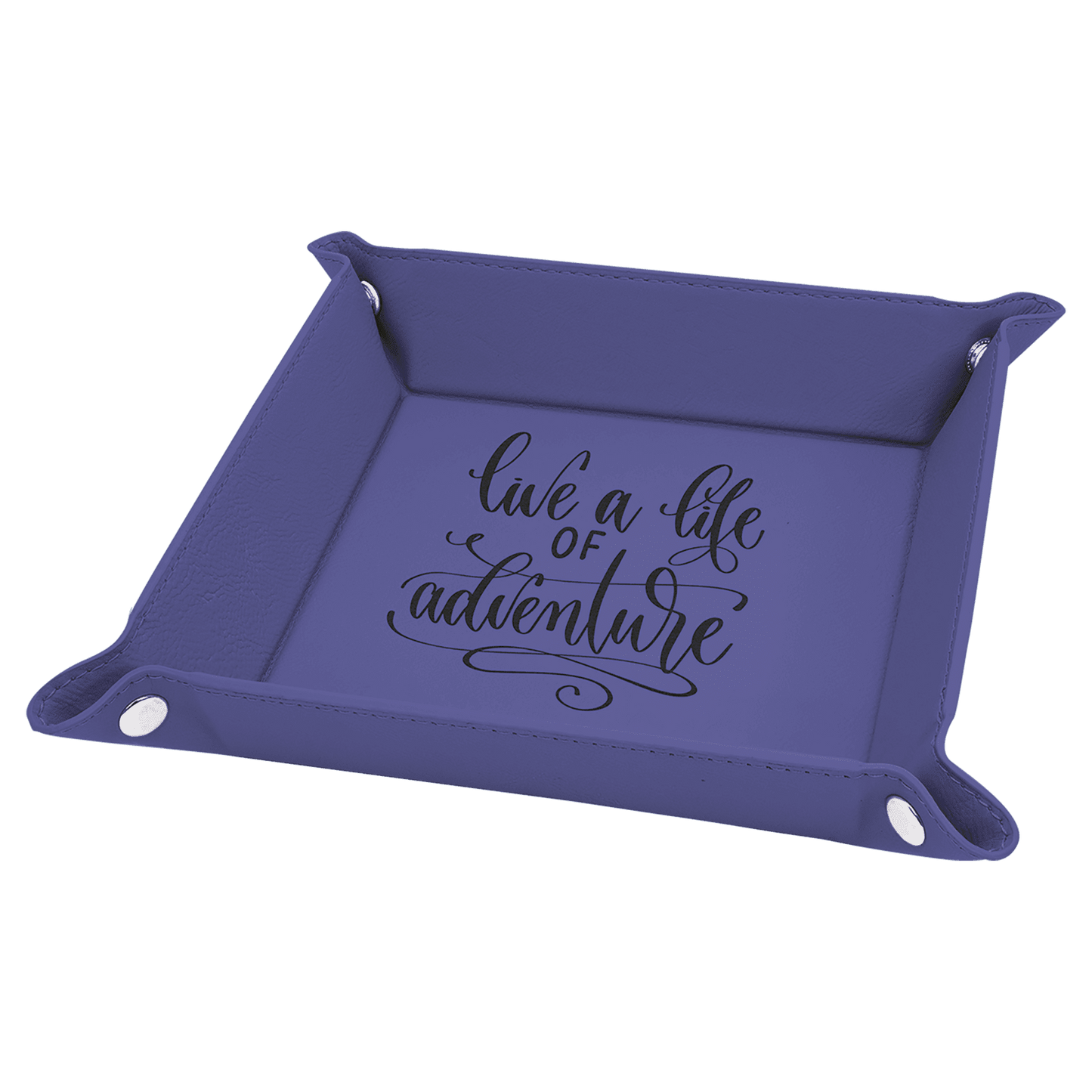 Leatherette Snap Up Tray with Snaps